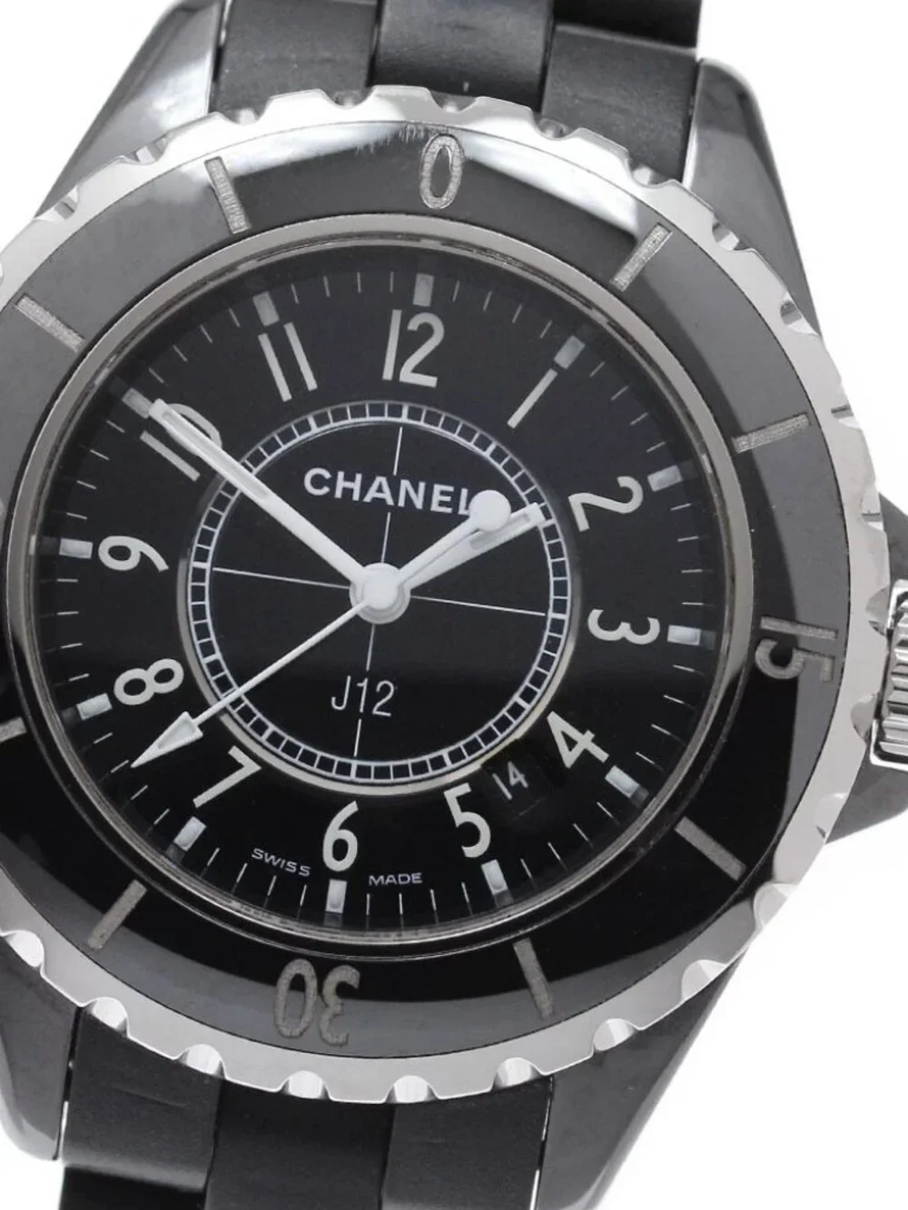 CHANEL J12 H0681 Black ceramic date black Dial Quartz Ladies Watch_970942